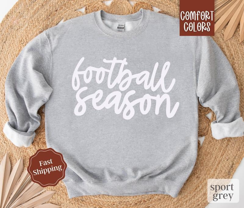 Football Season Sweatshirt, Game Day Football Crewneck, Womens Sweatshirt, Fall Sweater T-Shirts, Hoodie | WearSparks.com