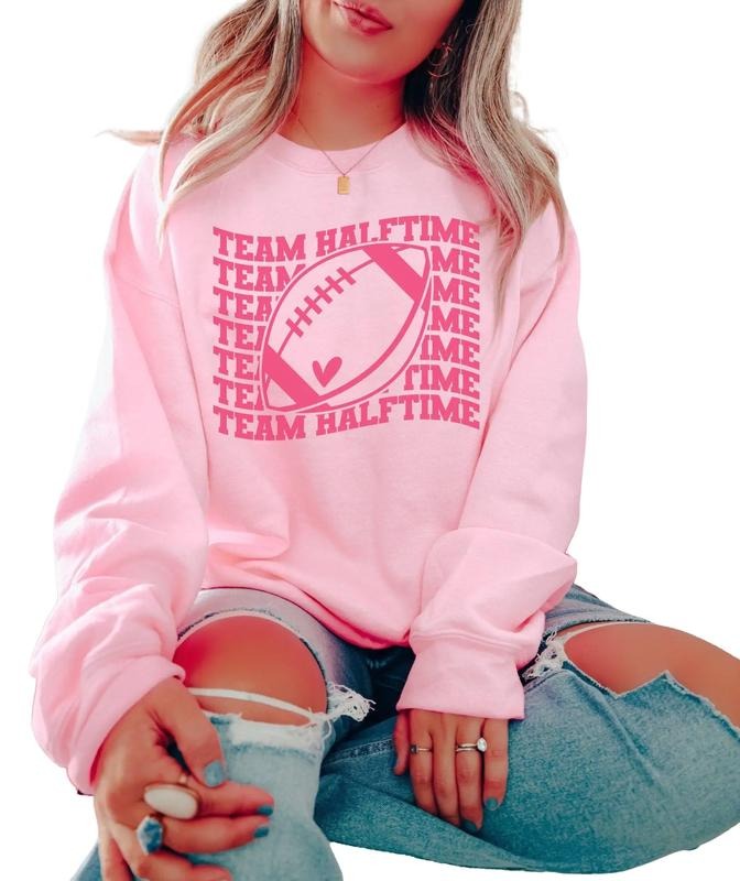 Football Sweatshirt, Team Halftime Shirt, Game Day Shirt, Football Party Shirt, Unisex Sweatshirt, Gifts For Football Fan, Long Sleeve Crewneck Shirt, Football Gifts, Football Shirt, Game Day Sweater, Gifts For Football Season Fit Womenswear