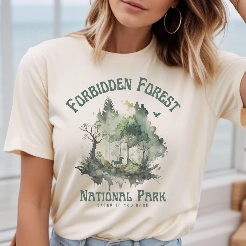 Forbidden Forest National Park Shirt, Forbidden Forest Shirt, Wizarding World Tees, HP Inspired Shirts, Bookish Gift for...