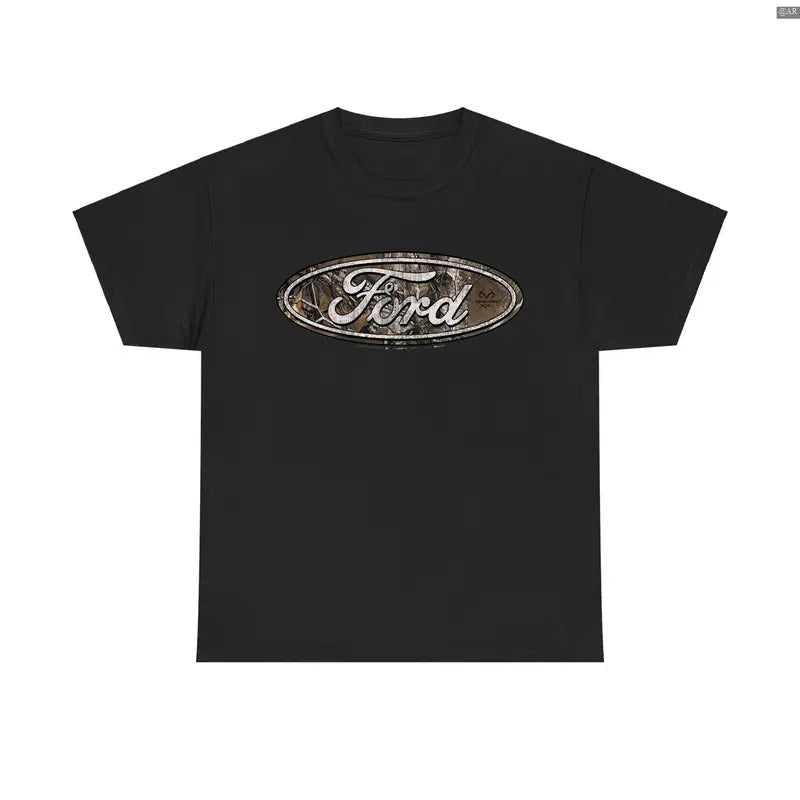 Ford Logo Black Tee T-shirt, Ford Shirt, Retro Crewneck, Gift For Lovers, Cotton, Trendy Womenswear Top