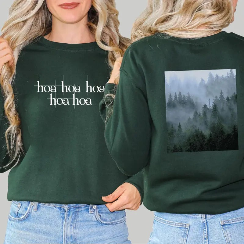 Forks Washington Sweatshirt, Forrest Hoodie, Hoa Hoa Hoa Season Crewneck, Cozy Fall Sweater, Book Inspired Gift, Bookish Pullover Sweatshirt, Vampire Womenswear Soft Long Sleeves Graphic Fabric Sweater