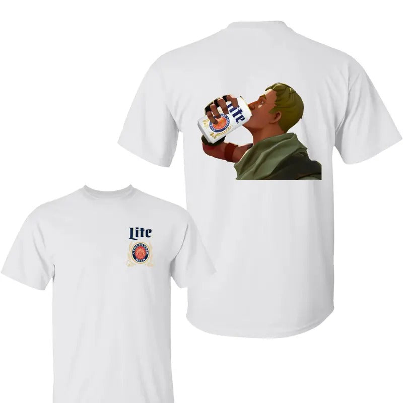 Fortnite Lite Beer Shirt- Sweatshirt -Hoodie, Funny Fortnite Lite 2 Side Shirt, Funny Dringking Sweashirt, , All Sizes,...