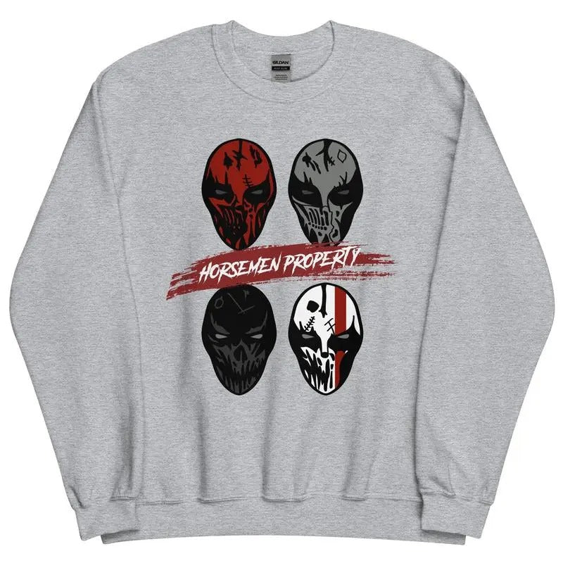 Four Horsemen Property Sweatshirt, Devil's Night Series Hoodie, Penelope Douglas Bookish Merch, Thunder Bay Unisex Soft Comfort Crewneck Pullover Long Sleeves Graphic Fabric Sweater