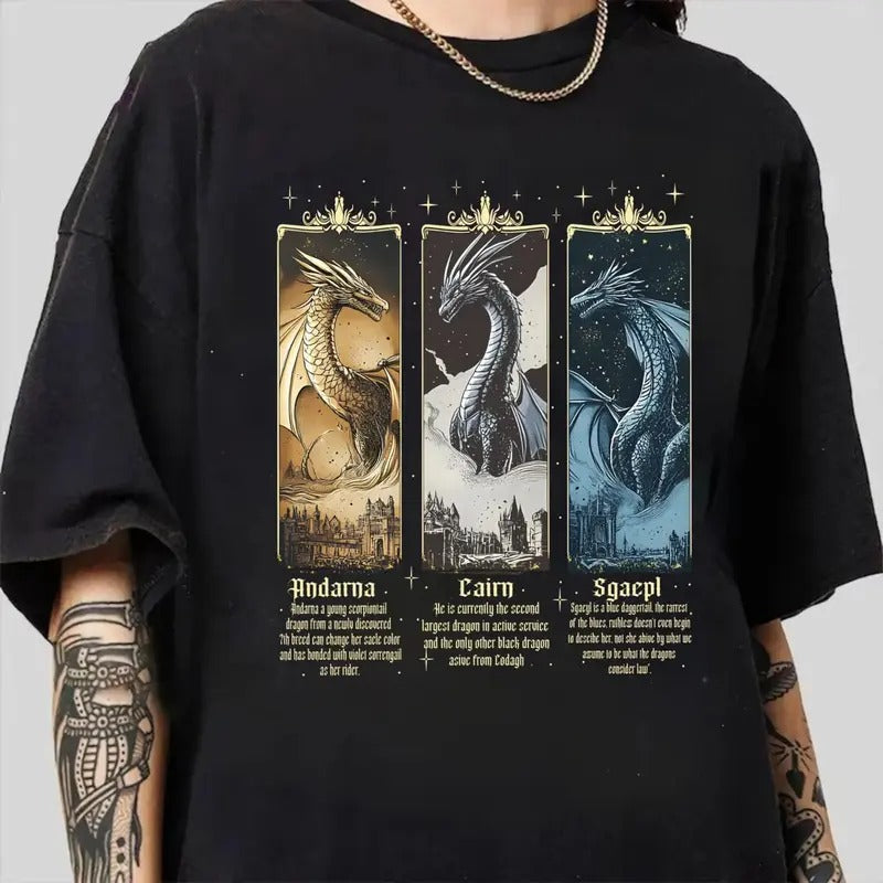 Fourth Wing Dragon T-Shirt, Andarna Cairn Sgaeyl Sweatshirt, Basgiath War College Shirt, Dragon Rider Tee, Xaden Riorson Shirt, Dragon Rider Sweater, Gift For Fourth Wing Lovers