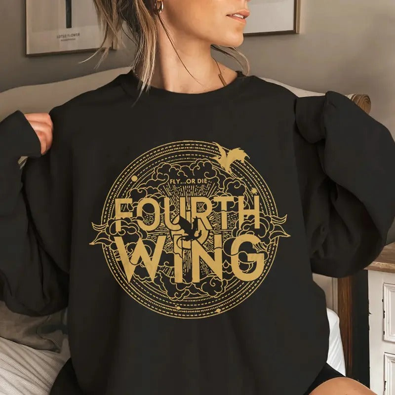 Fourth Wing Fly Or Die Sweatshirt, Basgiath War College Shirt, Dragon Rider T-Shirt, Wing Leader Tee, Violet Sorrengail, Fourth Wing Merch