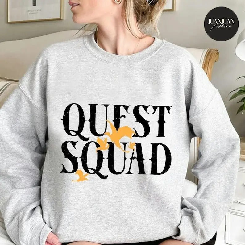 Fourth Wing Quest Squad , Basgiath War College , Dragon Rider , Ridoc , Rebecca Yarros, Fourth Wing, Violet Sorrengail Sweatshirt