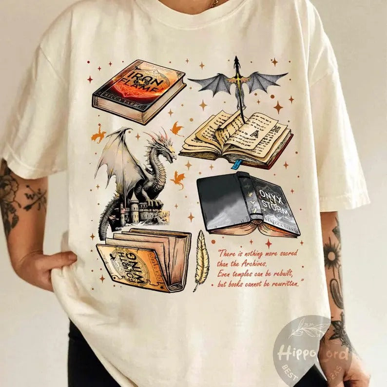 Fourth Wing Series Shirt, Onyx Storm Shirt, Dragon Rider Shirt Bookish Shirt Gift for Book Lover, Violet Sorrengail Shirt Fantasy Book Shirt