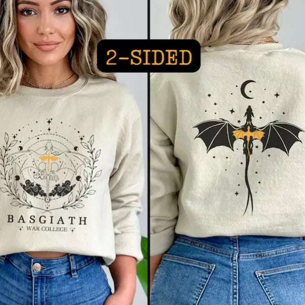 Fourth Wing Series Two Sided Sweatshirt For Fans - Unisex Fit, Medium-Heavy Fabric