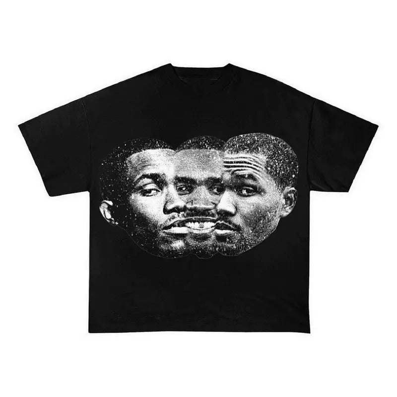 Frank Hip-Hop Big Face Graphic T-Shirt - Modern and Trendy Look