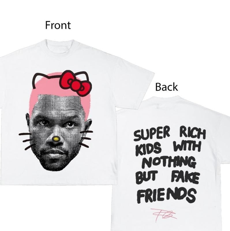 Frank Kitty Hair (PINK) Cute Graphic Tee Cotton T Shirt SIze S-4XL