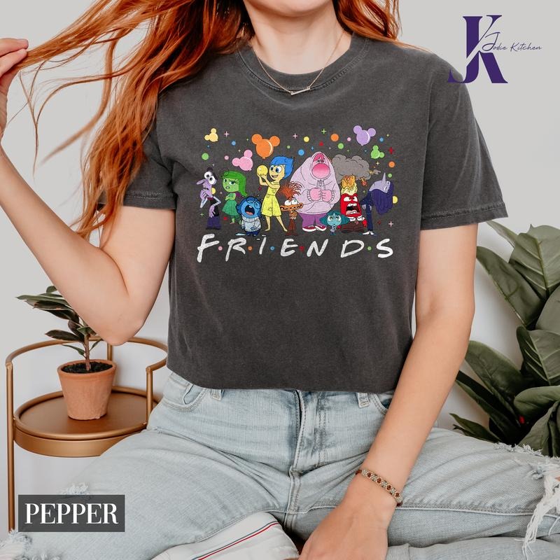 Friends Cartoon Emotions Comfort Colors Shirt, It's Okay To Feel All The Feels Shir, Mental Health T-Shirt, Inclusion Sweatshirt, Sp