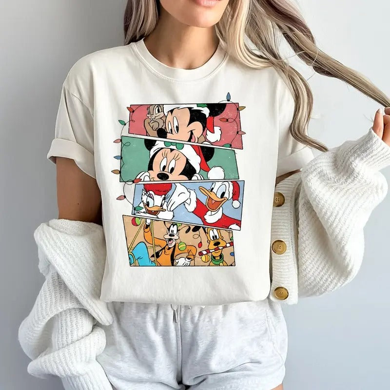 Friends Christmas Tshirt Sweatshirt, Mouse Shirt, Gift For Christmas Shirt, Christmas Shirt, Cartoon Xmas Tee