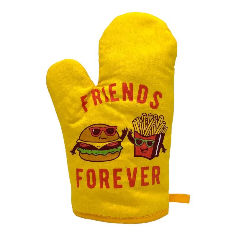 Friends Forever Funny Burger Fries Fast Food Novelty Kitchen Utensils Funny Graphic Kitchenwear Funny Food Novelty...