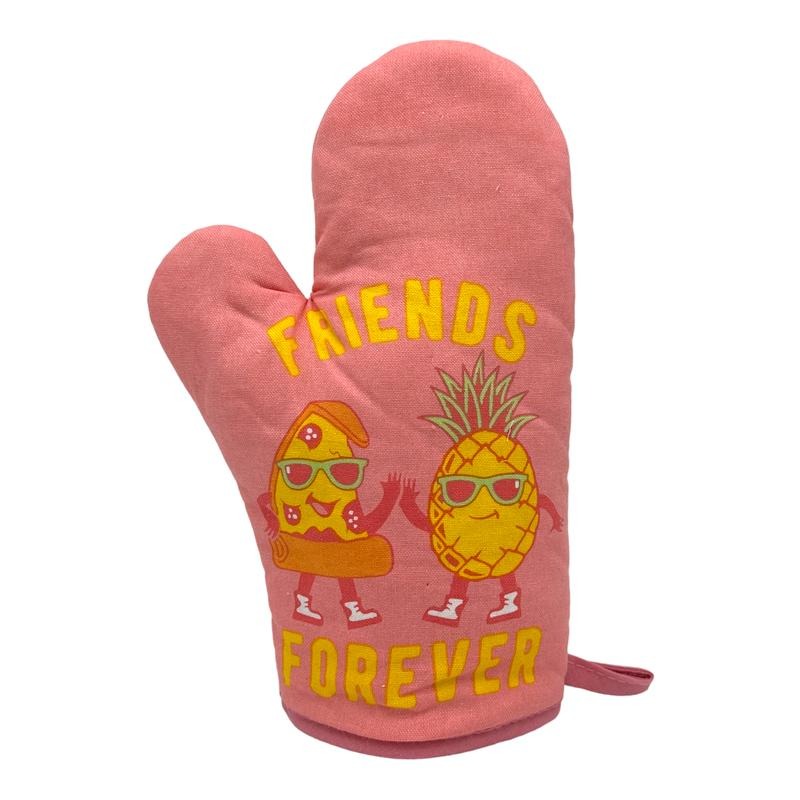 Friends Forever Funny Pineapple And Pizza Novelty Kitchen Utensils Funny Graphic Kitchenwear Funny Food Novelty Cookware...