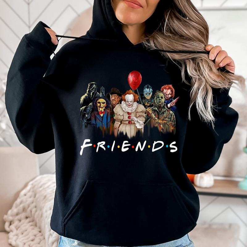 Friends Halloween Sweatshirt, Horror Movie Killers Shirt, Scary Friends, Halloween Family Tee, Horror Movie Tshirt, Halloween Tee, Scary Tee