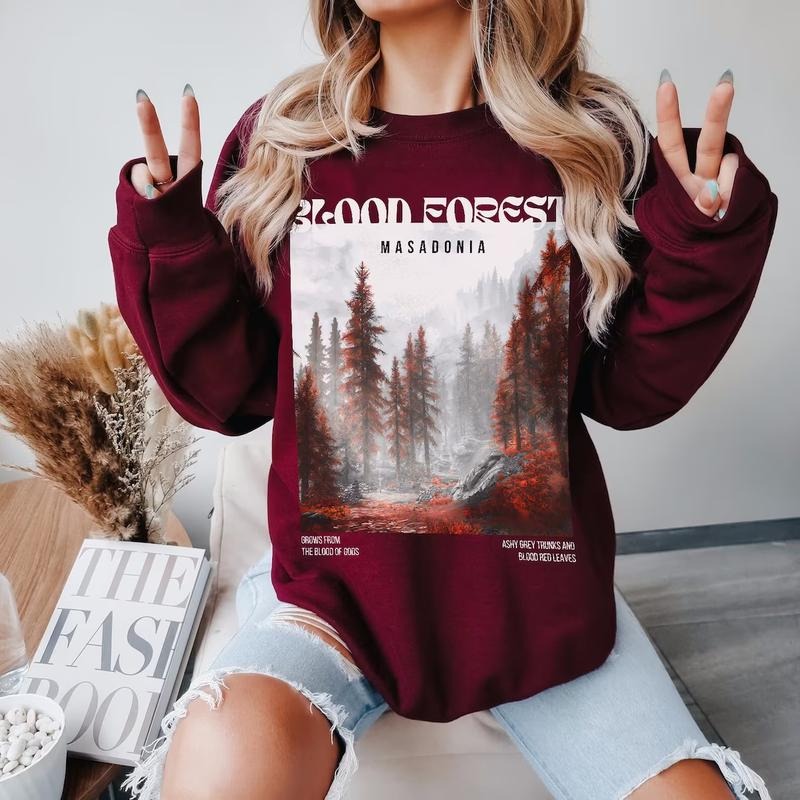 From Blood And Ash Sweatshirt, FBAA Blood Forest Masadonia Hoodie, Jennifer L. Armentrout Atlantia Poppy Casteel Kieran Spessa's End Womenswear Sweater