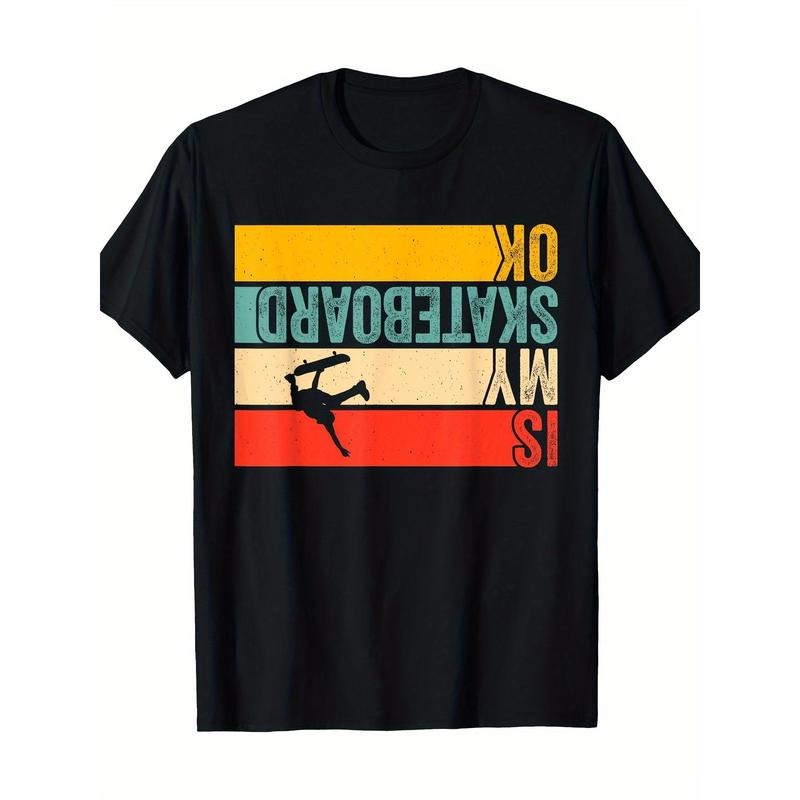 Fun skateboard design Skateboard T-shirt 100% cotton T-shirt Made in USAstyle{n002}2