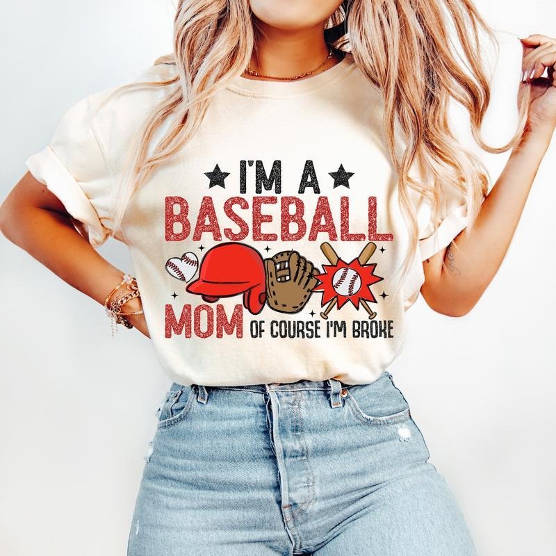 Funny Baseball Mom T-Shirt-sweatshirt-hoodie, Baseball T-Shirt, Baseball Shirt , Retro Baseball Mama T-Shirt, tshirt hot trend 2025