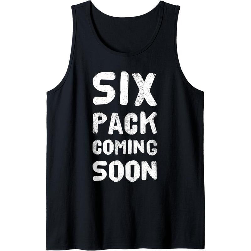 Funny Bodybuilding Gym Training 6 Pack Coming Soon Tank Top made in USA