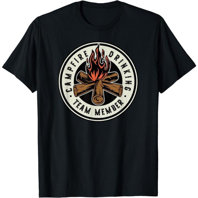 Funny Camping Shirts Campfire Drinking Team Tee Shirts Fun Gift Unisex T-Shirt Sweatshirt, Hoodie, Comfort Colors