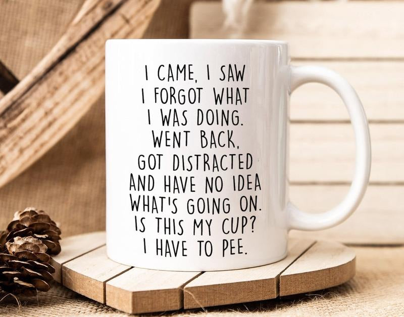 Funny Gift For Distracted People, I Came I Saw I Forgot What I Was Doing, Grandma's Wandering Mind Mug, Novelty Coffee Mug, 11 15oz Ceramic Cup, Cool Gifts For Women, Gifts For Birthday Mothers Day Christmas