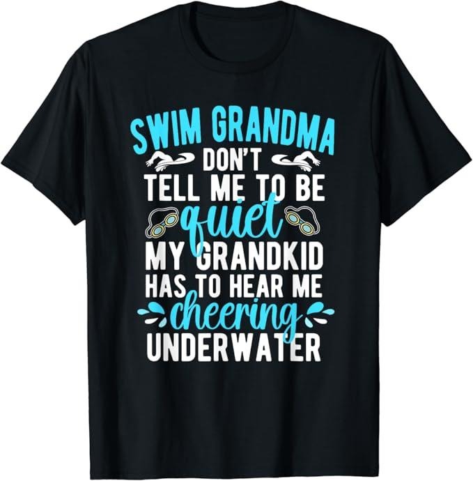 Funny Grandma Shirt, Gift For Grandmother, Funny Swimming Grandma Of A Swimmer T-Shirt Casual Cotton Top