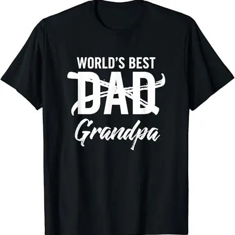Funny Grandpa Shirt, Gift For Grandfather, Pregnancy Announcement for Grandparents T-Shirt Menswear Casual Cotton Top