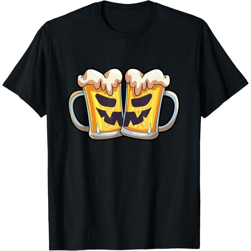 Funny Halloween Shirt Men Beer Lover Scary Pumpkin Face T-Shirt made in us Hoodie, Sweatshirt | WearSparks.com