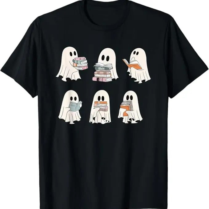 Funny Halloween Shirts For Men, Cute Boo Ghost Read More Books, Book Lover T-Shirt Menswear - Available from size S to 5XL