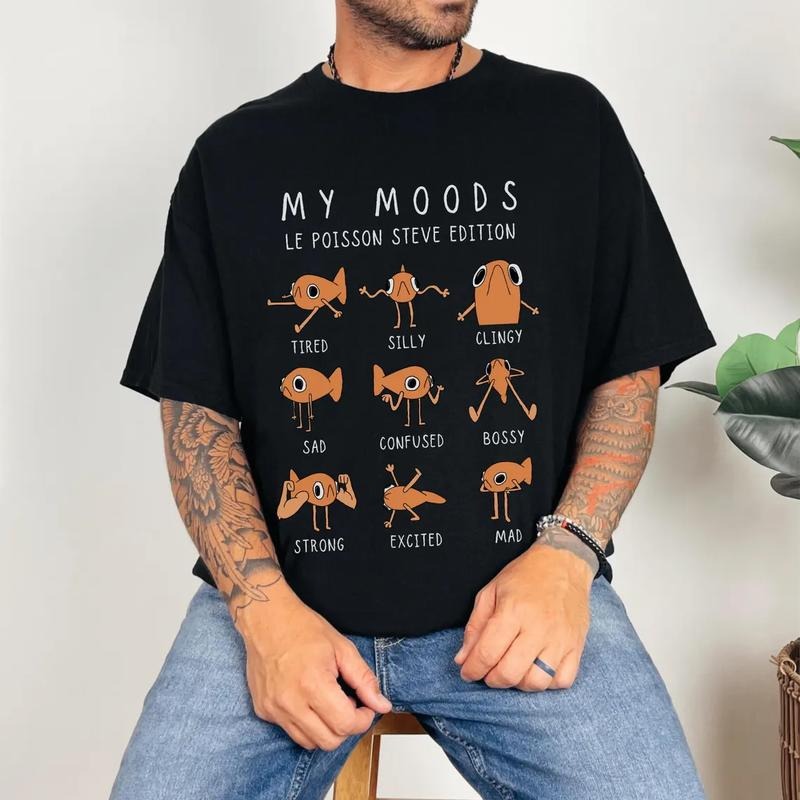 Funny Le Poisson Steve Meme Shirt, Orange Fish Gift, Casual Unisex Trending Style
