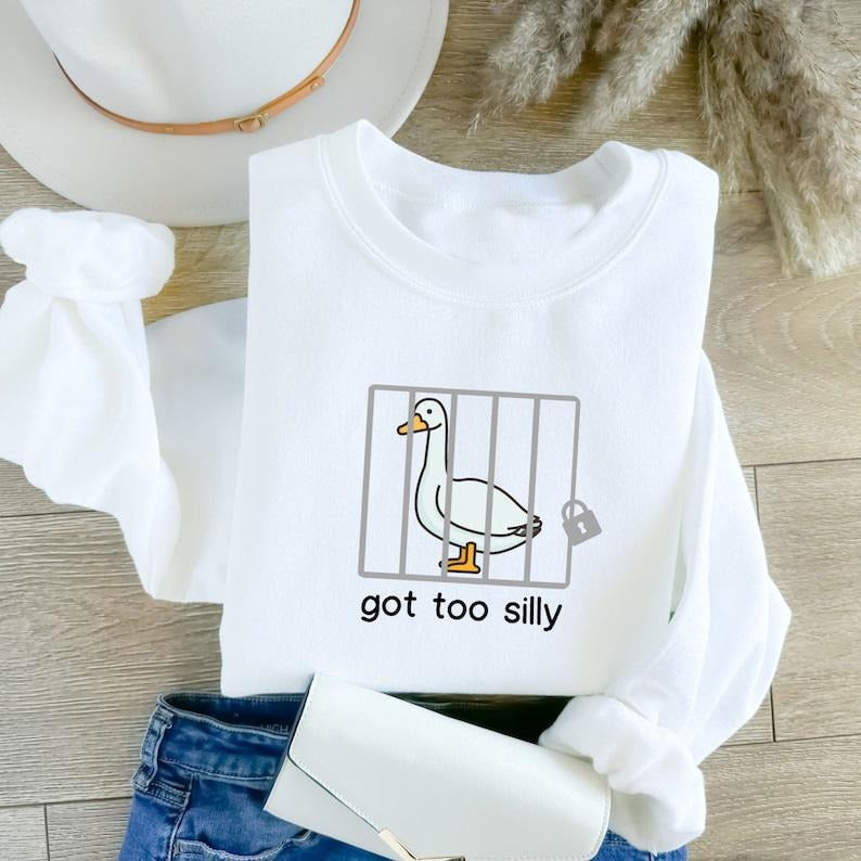Funny Meme Shirt, Silly Goose Got Too Silly Tee, Gift Unisex T-Shirt