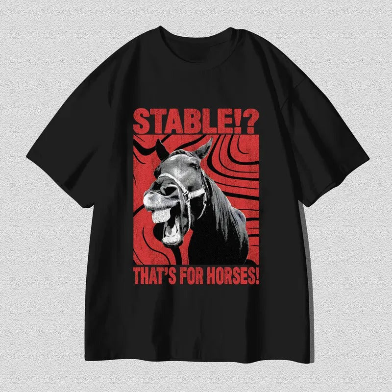 Funny Meme Shirt, Stable? That's For Horses Shirt, Funny Tee, Meme Outfit, Unisex Heavy Cotton Tee, Gift Shirt For Man And Woman