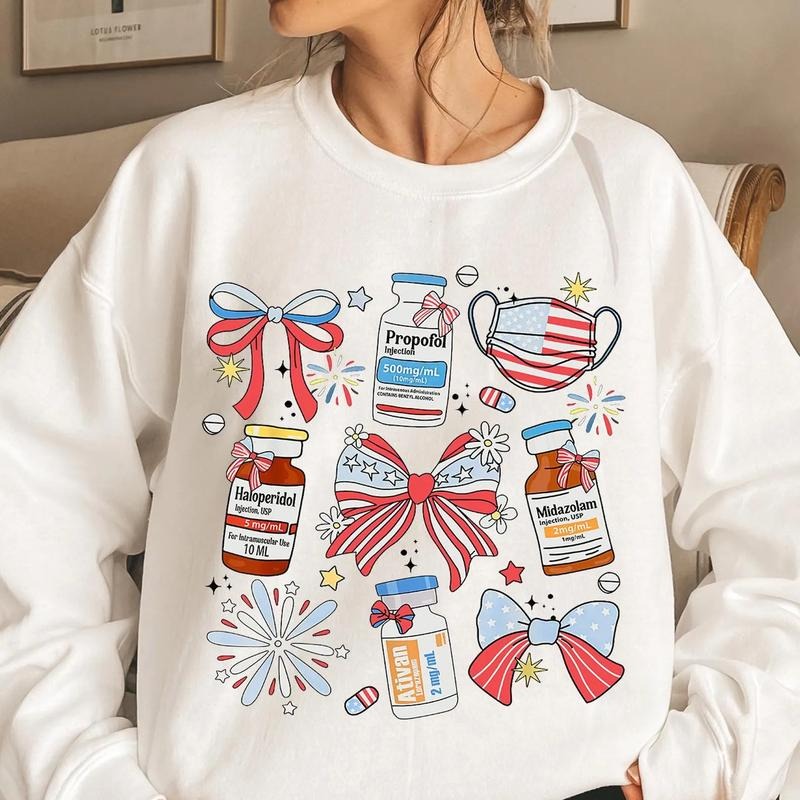 Funny Nurse Propofol Shirt, Nurse 4th Of July Shirt, 4th Of July Medical Elements With USA Flag Shirt, RN Graduation Gift, Nurse Shirt, Trending Nurse