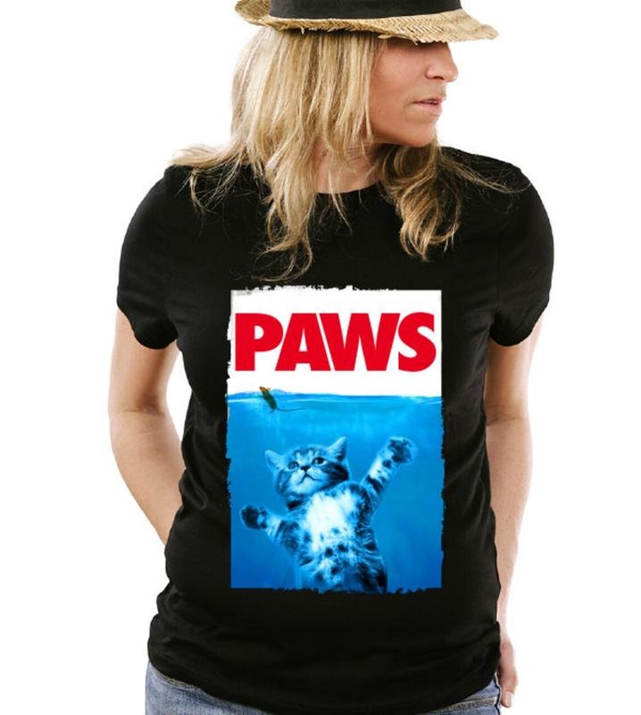 Funny Paws Cat and Mouse T-Shirt, Movie Mashup Parody Sweatshirt