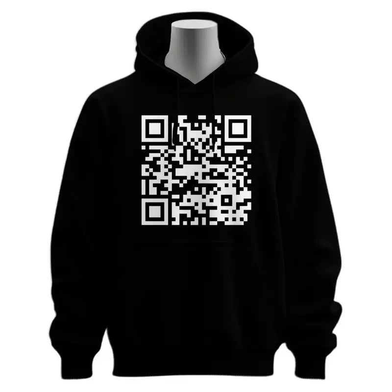 Funny QR Code Hoodie - Unisex Cotton Tee - Gildan 185000 - Menswear