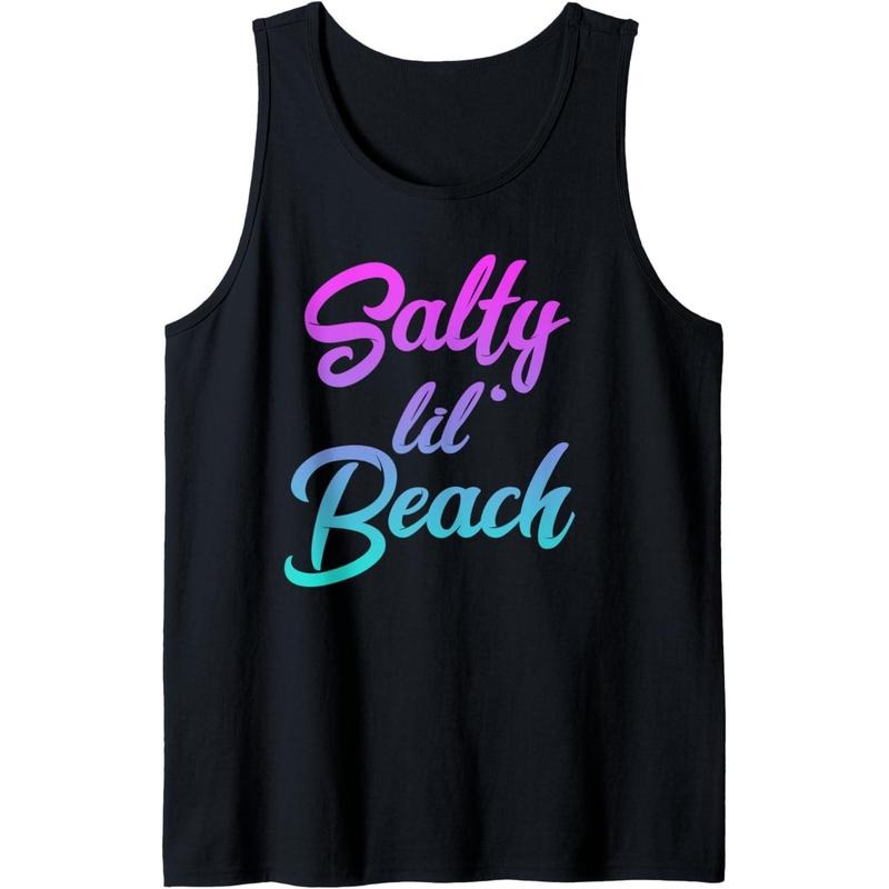 Funny Salty Lil Beach Ocean Cruise Ship Vacation Tank Top MADE IN USA