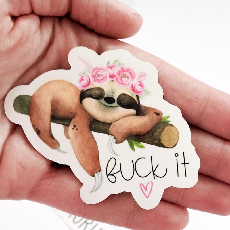 Funny Sloth Sticker