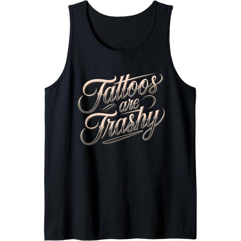 Funny Tattooed Mom Retro Tattoos Are Trashy So Is Your Mom Tank Top