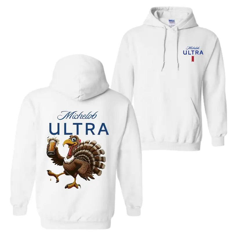 Funny Thanksgiving Turkey Basted - Michelob Ultra Hoodie, T-Shirt For Men For Women