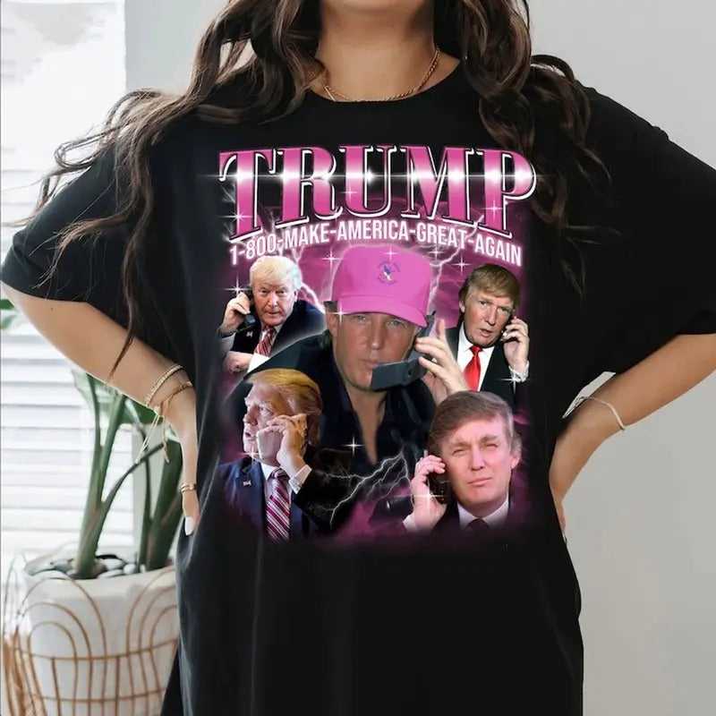 Funny Trump Pink Miss Me Yet Shirt, Trump Retro Bootleg Shirt