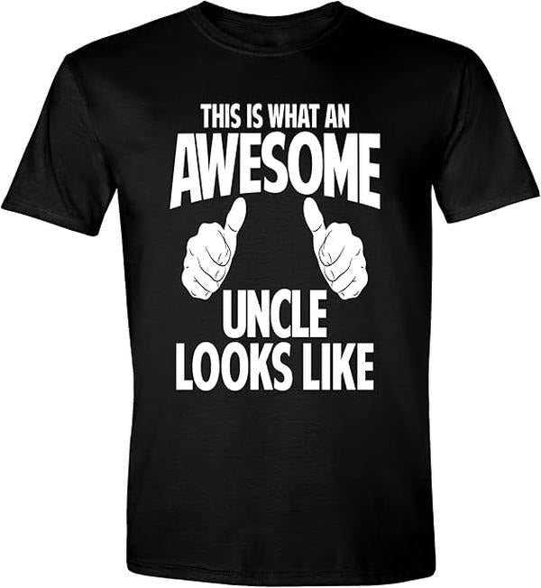 Funny Uncle Shirts, Gifts For Uncle, This is What an Awesome Uncle Looks Like, Funny Sarcastic T-Shirt - Menswear Casual Cotton