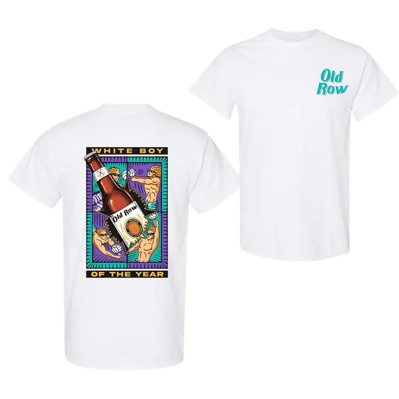 Funny White Boy Of The Year Volleyball Old Row T-Shirt , For Men And Women