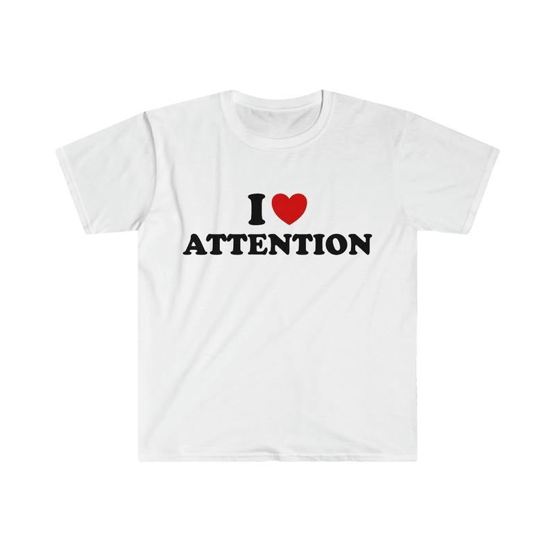 Funny Y2k Tshirt I Love Heart Attention 2000's Style Meme Tee Gift Shirt T-shirt, sweater and Hoodie