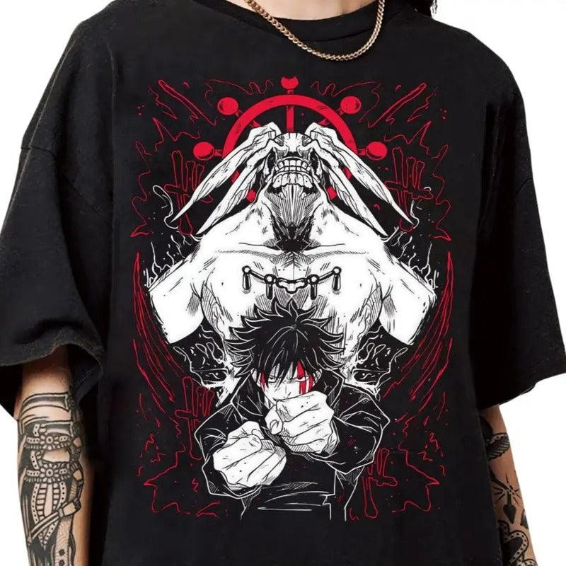 Fushiguro Megumi Anime Shirt, Anime Lover Shirt Cotton Crew Neck Anime Megumi Gift Men and Women T-shirt