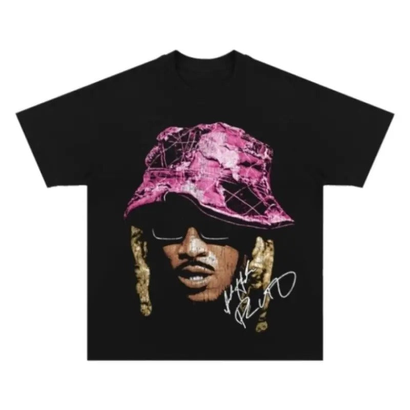 Future Rap Graphic Tee - Bold Big Face Design for a Modern Look