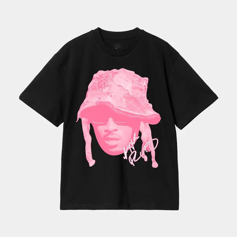 Futureee PINK Cute Big Face Rap Tee Shirt - Perfect for Trendy Wardrobes