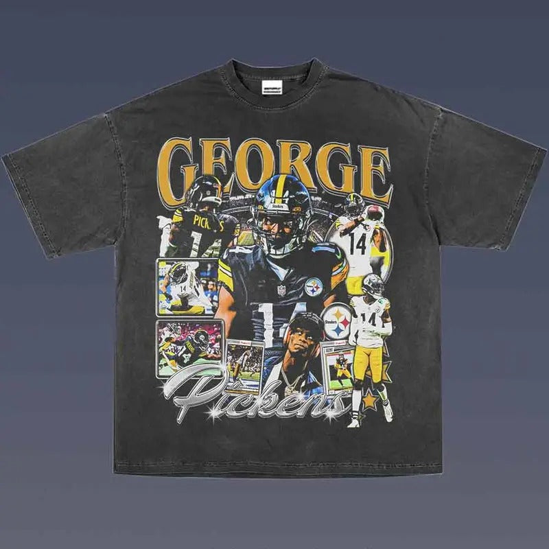 GEORGE PICKENS 1.0 VINTAGE TEE | AMERICAN FOOTBALL | GIFT FOR FAN