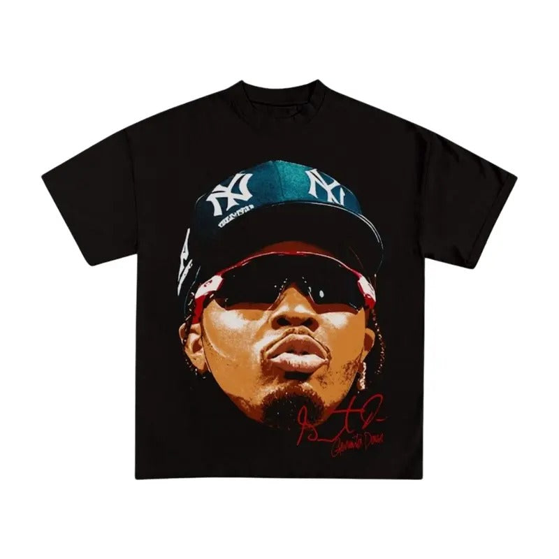 GERVONTA DAVIS T-SHIRT | Rare Jumbo Face Tee Boxing Graphic Sport | Rare Hip Hop Style Rap Tee