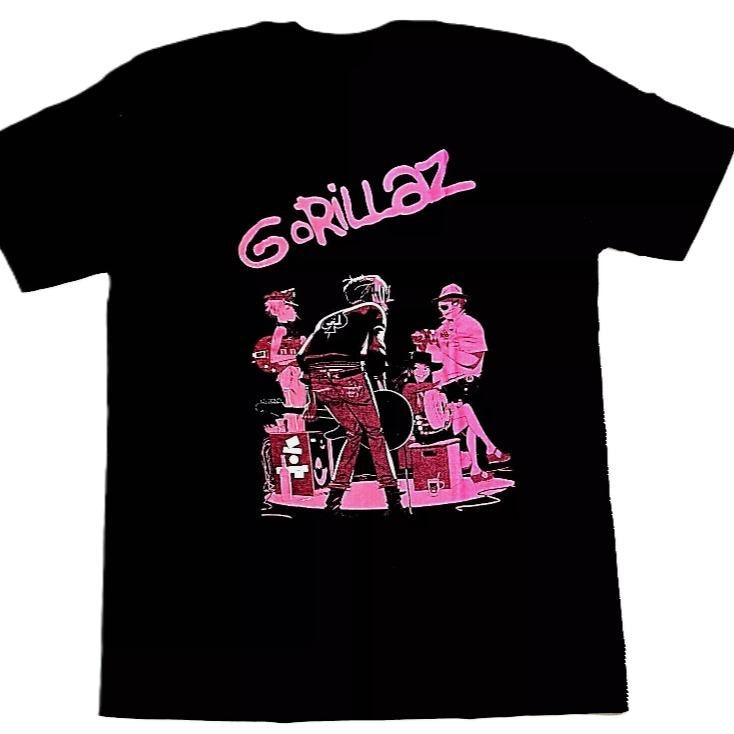 GOR!LLAZ T-shirt Virtual Band Alt Rock Hip Hop Tee Men's Black New Top Womenswear
