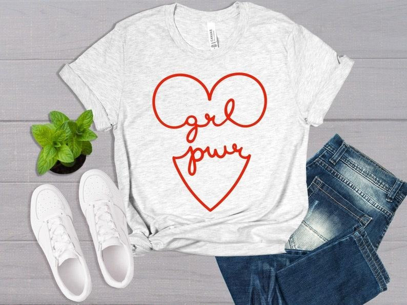 GRL PWR Heart, Feminist Shirt, Cute Womens Top, Feminism Shirt, Bella Canvas Tee, Girl Power Shirt, Cute Feminist Top, Womens Empowerment